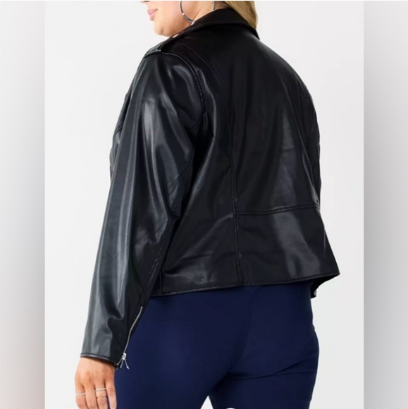 Nine West faux moto jacket SZ 1X NWT - Picture 2 of 3
